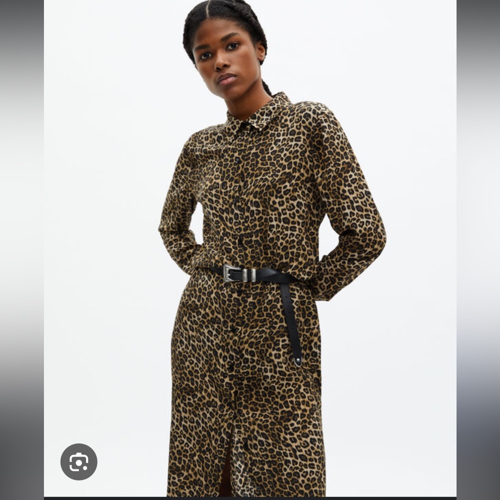 The Kooples Silk button up leopards print maxi dress Size Small NWT